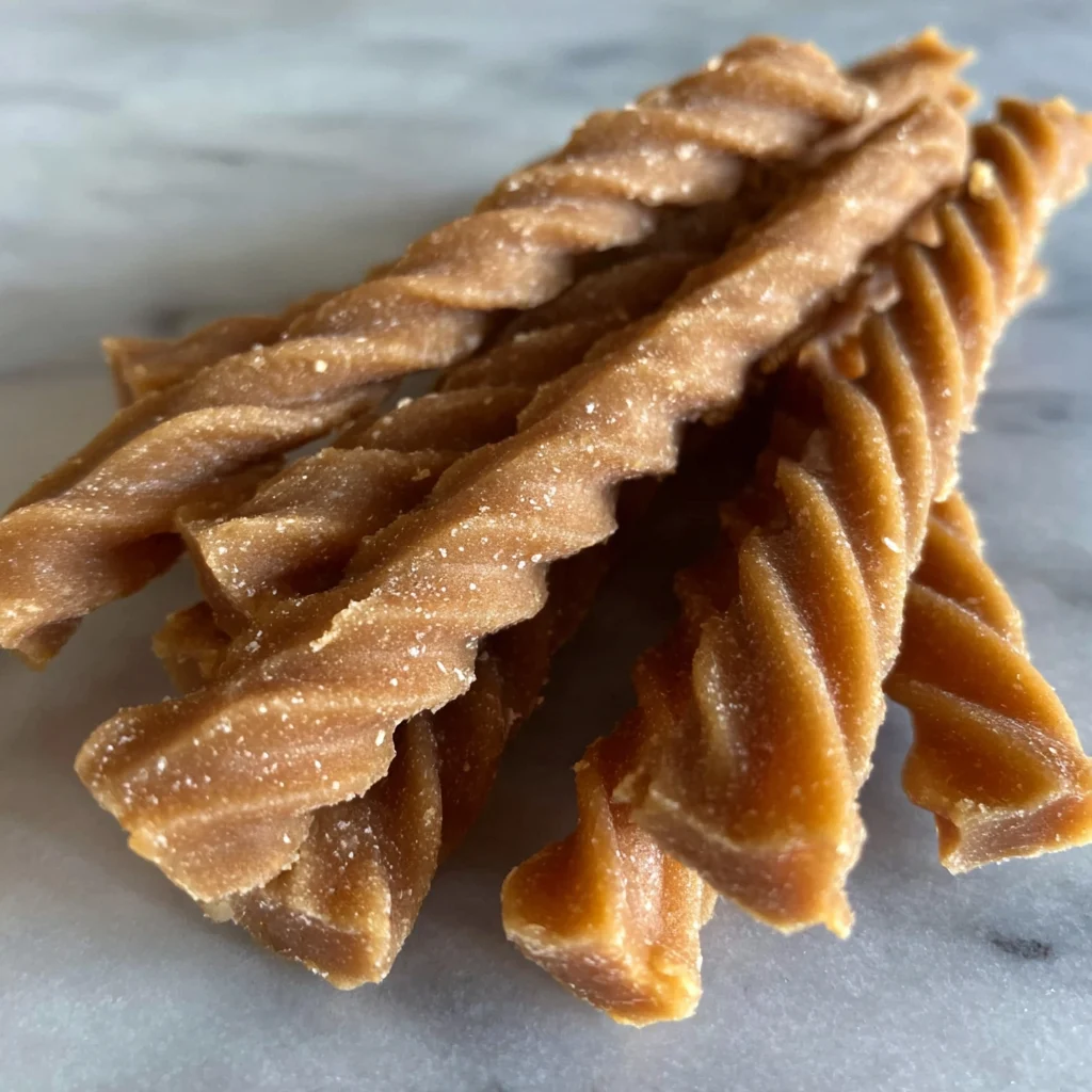 Peanut Butter Banana Twist Dog Treats