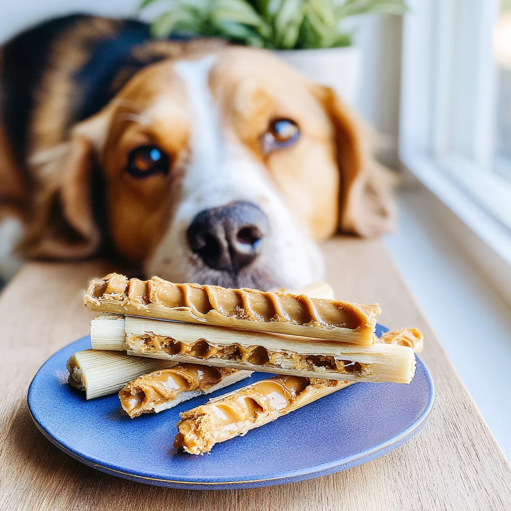 Frozen Peanut Butter Celery Chews
